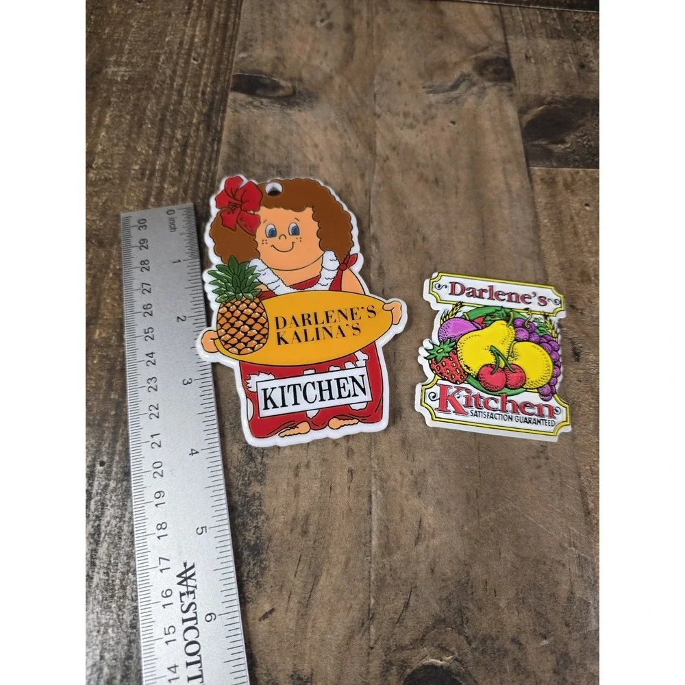 Vintage‎ Darlene's Kalina's Kitchen Magnets Set of 2 Retro